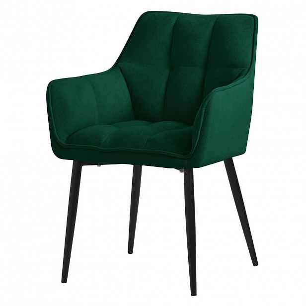ML-DESIGN JÍDELNÍ ŽIDLE tmavě zelená froté