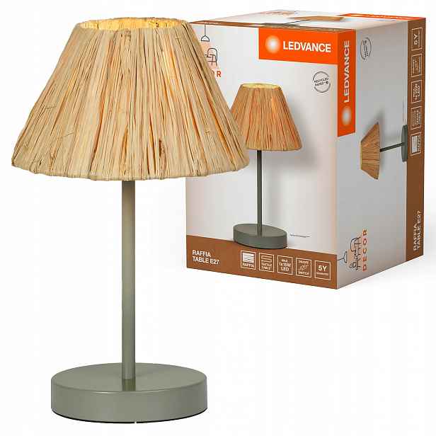 Stolní lampa Stojící lampa E27 Hnědá Zelená Usb-c Decor