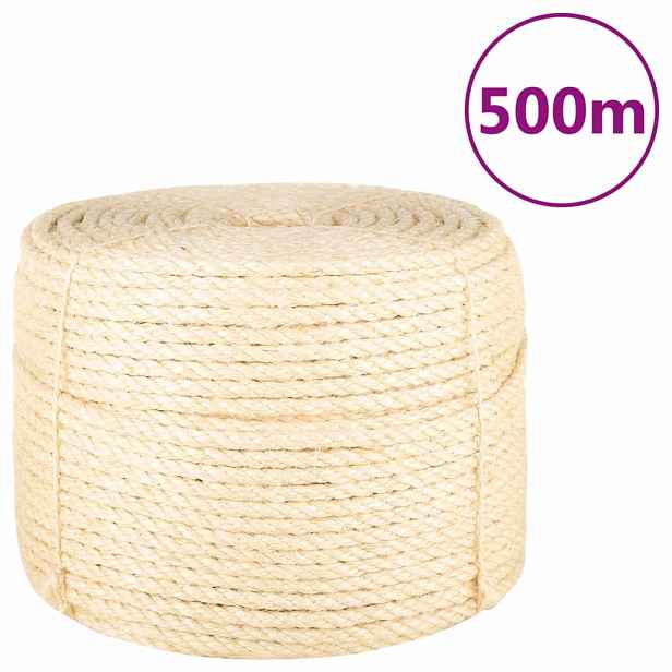 vidaXL Provaz 100% sisal 10 mm 500 m