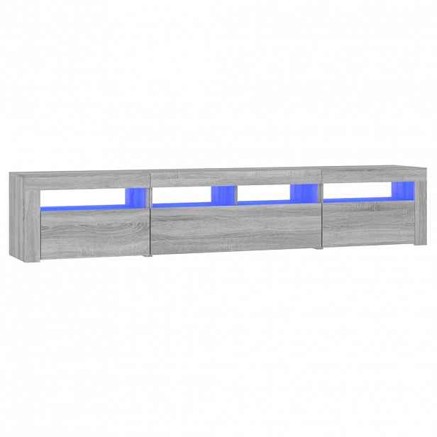 vidaXL TV skříňka s LED osvětlením šedá sonoma 210 x 35 x 40 cm