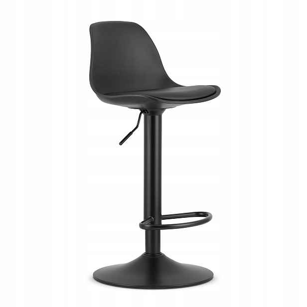 Barová Židle Kuchyňská Barová Židle 102 CM Černá Do Kuchyně Otočná Moderní