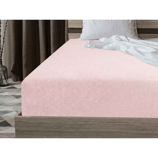 Froté prostěradlo EXCLUSIVE světle růžové 90 x 200 cm