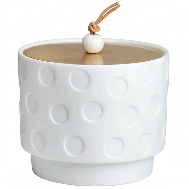 Räder Bílá porcelánová krabička BIG DOTS