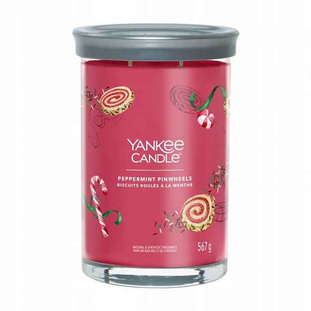 Velká svíčka tumbler Signature Peppermint Pinwheels Yankee Candle