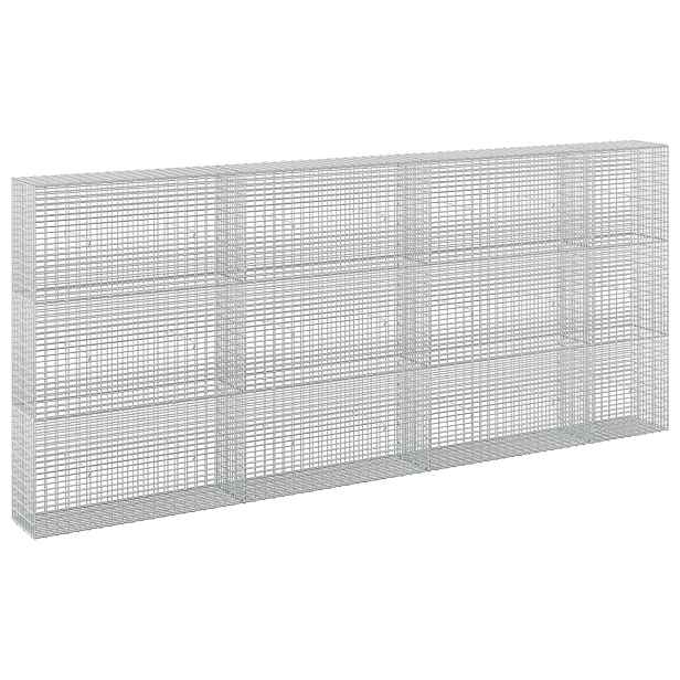 vidaXL Gabion s drátem 3,5 mm a sítem 5x2,5 cm 350x30x150 cm