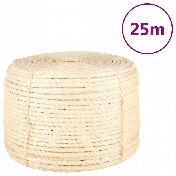 vidaXL Provaz 100% sisal 12 mm 25 m