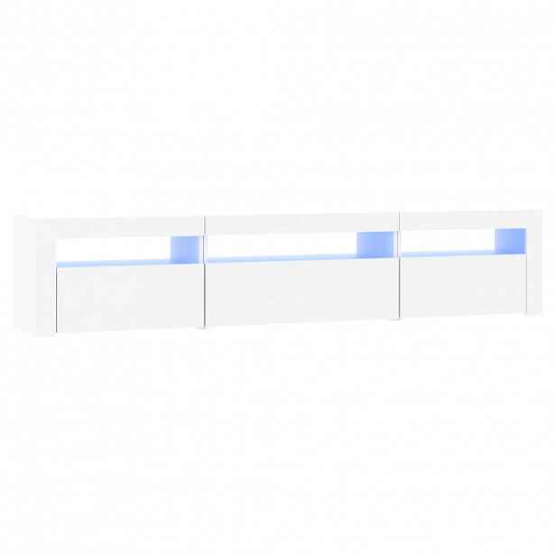vidaXL TV skříňka s LED osvětlením bílá 195 x 35 x 40 cm