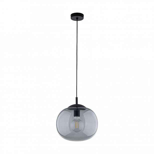 Závěsná lampa Vibe Černá Grafit Skleněné stínítko 1xE27 30 cm Stropní Svítidlo