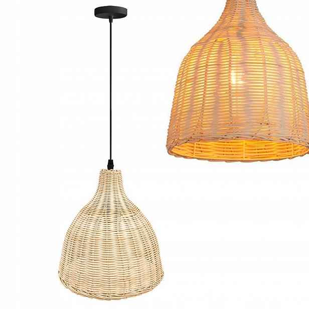Závěsné Stropní Svítidlo Boho styl Pletený lustr Bambusová lampa