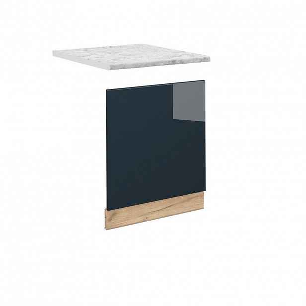 Vicco PŘEDNÍ PANEL Fame-Line Tmavě modrá s vysokým leskem 60 cm , PD Mramor