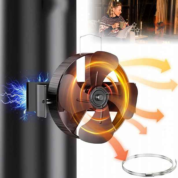 Krbový Ventilátor, Termoelektrický Ventilátor Napájený Teplem Do Krbu