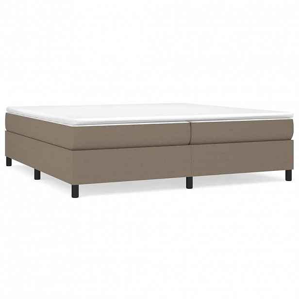 vidaXL Rám postele s boxspringem taupe 200 x 200 cm textil
