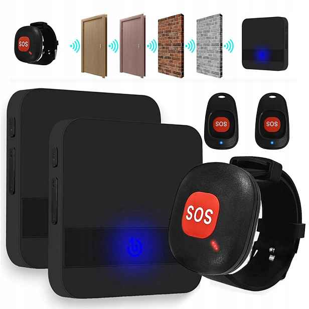 Alarm Pro Starší Nemocné Tlačítko Přivolání Pomoci Náramek
