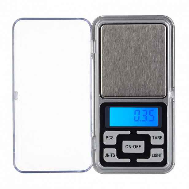 Relaxdays VÁHA Stříbrná digitální 200 g LCD displej
