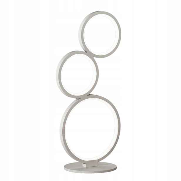 Stolní lampa desginerská s Led kroužky bílá Trio