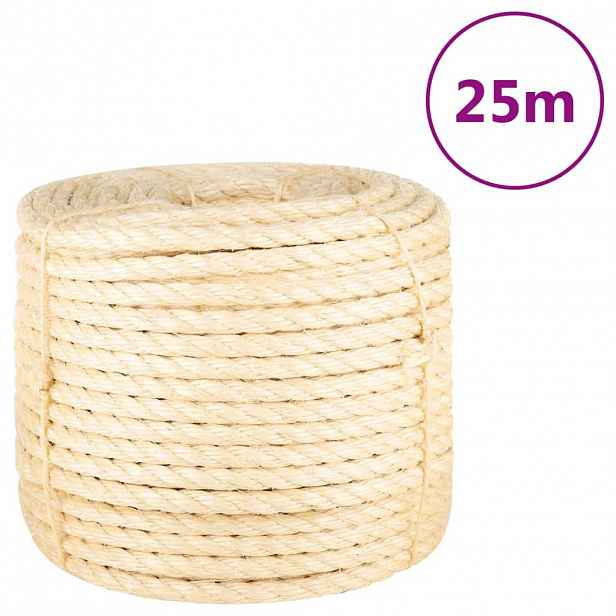 vidaXL Provaz 100% sisal 14 mm 25 m