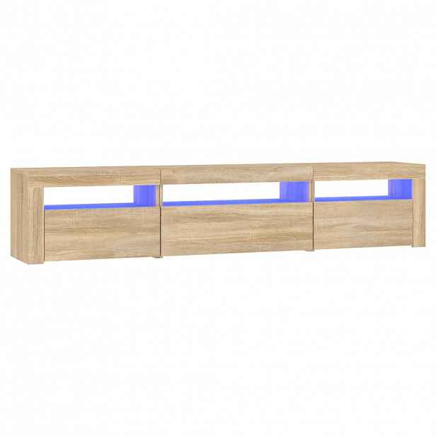 vidaXL TV skříňka s LED osvětlením dub sonoma 195 x 35 x 40 cm