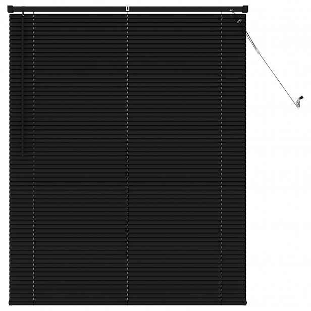 vidaXL Venet školní žaluzie Černý 150 x 120 cm 25 mm PVC