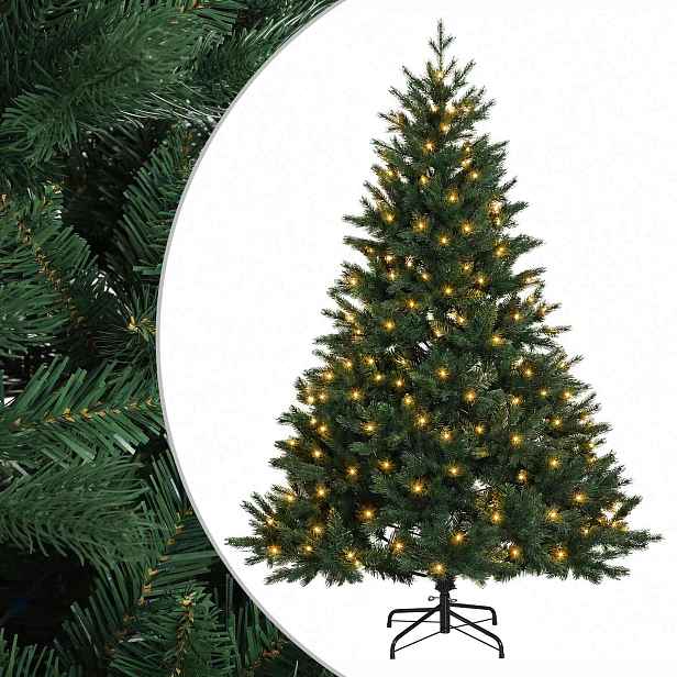 vidaXL Umělý Skládací Vánoční Strom 240 cm 300 LED Teplá bílá
