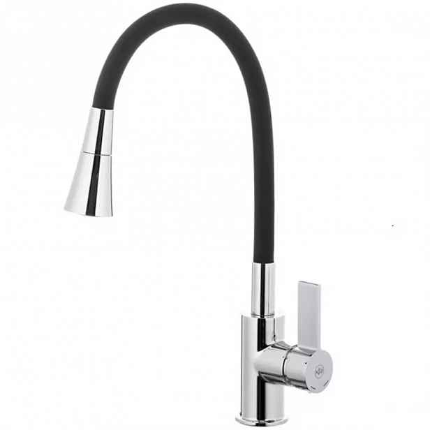 Dřezová baterie s flexibilní výpustí Rumba Black Duo