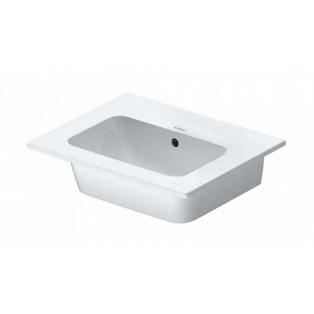 Duravit ME by Starck - Umyvadlo 53x43 cm, s přepadem, bez otvoru pro baterii, DuraShield, matná bílá 233653AC60