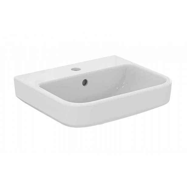 Ideal Standard i.Life B - Umyvadlo 45x38 cm, s přepadem, otvor pro baterii, SmartGuard, bílá T4610HY