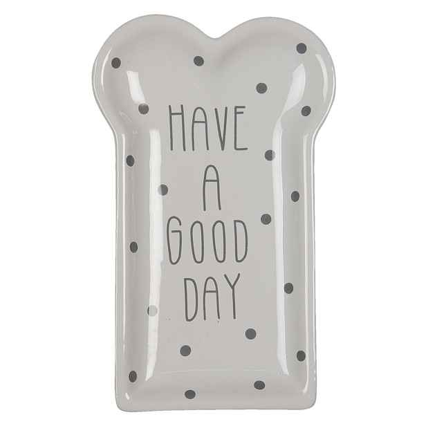 Keramický talíř Good day - 10*17*2 cm Clayre & Eef