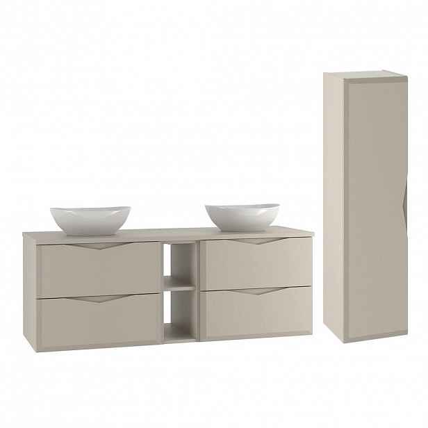 Petits-meubles KOUPELNOVÝ NÁBYTEK 140.6cm Ellie 2er-Set Kašmír