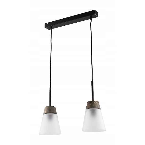 Skandinávská závěsná lampa 2xE27 15W Domino antracit Jupiter