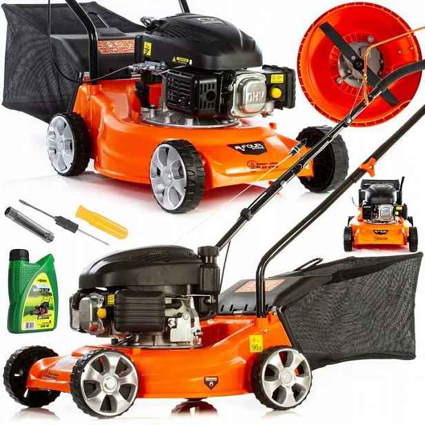 Benzínová Sekačka Demon 40 CM 1,47 Kw Bez Pohonu 2V1 Koš 40 L Zahrada