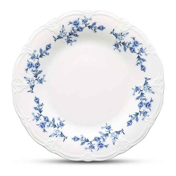 Bílý/modrý servírovací porcelánový talíř ø 32 cm Retro – BonBistro