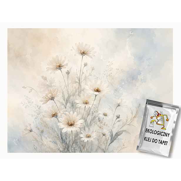 Fototapeta Flizelina Akvarel Příroda Jaro Květ Sedmikráska 368x254 130g