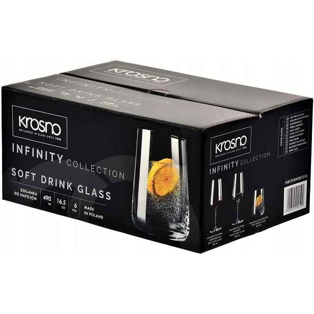 Sklenice na nápoje Krosno 490 ml 6 ks