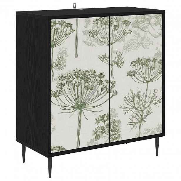 vidaXL Servírovací skříň GOTHA Černý dub 69 x 33 x 76 cm