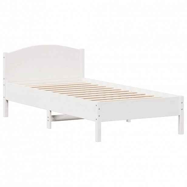 vidaXL Postel bez matrace bílá 75 x 190 cm masivní borovice