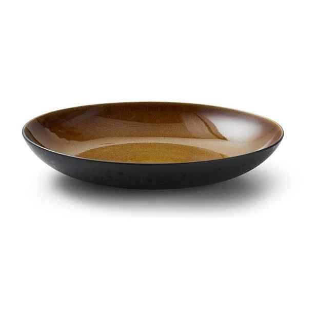 Černá/jantarová mísa z kameniny ø 40 cm Gastro Black/Amber – Bitz