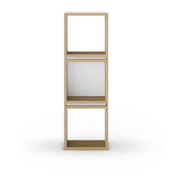Knihovna v dekoru dubu v bílo-přírodní barvě 32x99,5 cm Lofty – Marckeric