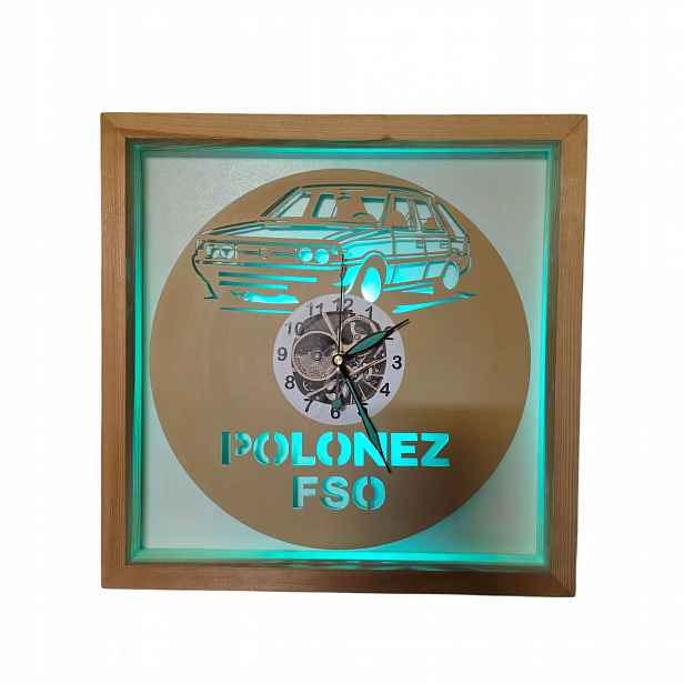 Polonez Fso Nástěnné hodiny barevné v rámu 35x35 cm Lrd Rgb bez kabelů
