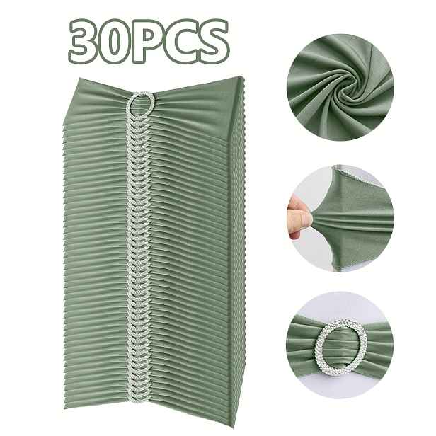 TEMU 30 ks, Pásky na potahy židlí, Elastické dekorativní pásky, Dekorace na potahy židlí, Elegantní mašle, Není třeba vázat, Vhodné pro hotelové