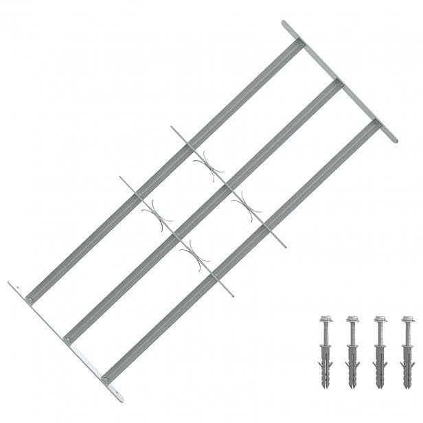 vidaXL Bezpečnostní mříž na okna se 3 příčkami 3 ks 630-1140 mm