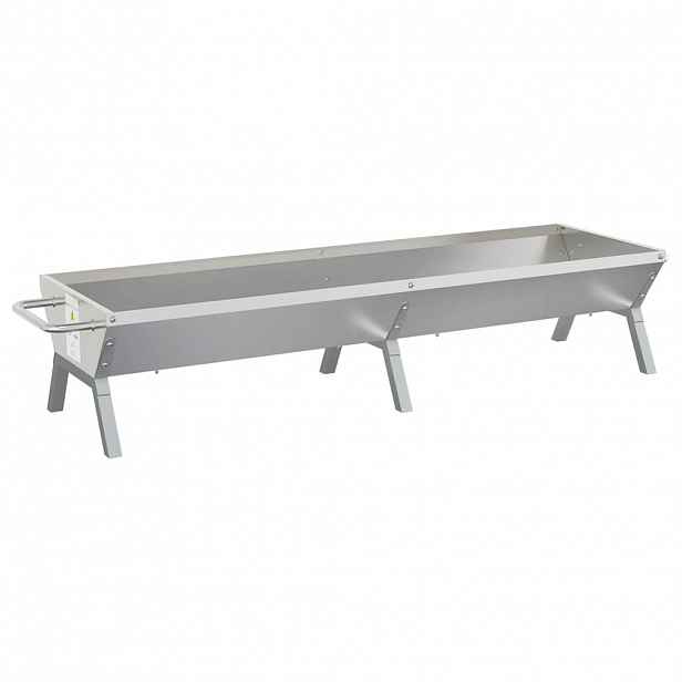vidaXL Grilovací zásobník na dřevěné uhlí 158x42x31 cm nerezová ocel
