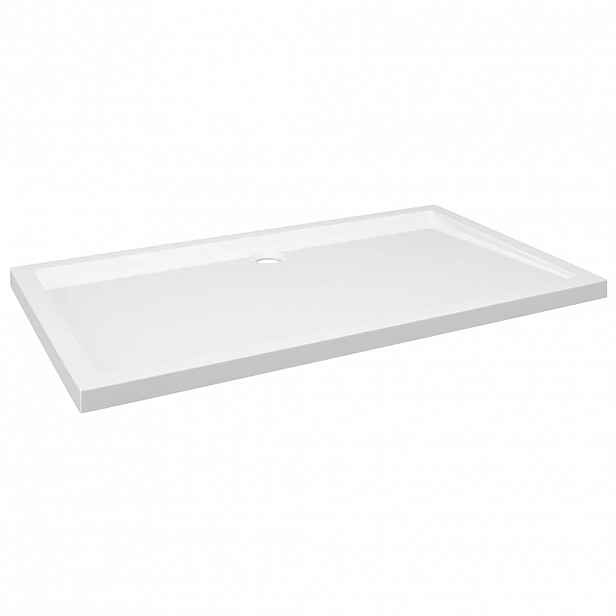 vidaXL Obdélníková sprchová vanička ABS bílá 70 x 120 cm