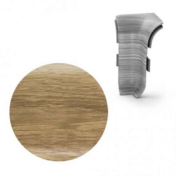 Vnitřní roh k soklu Naturel dub Bourbon přírodní , PVC délka 0,5 cm, výška hrany 56 mm, NATNGTW69