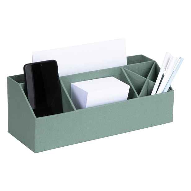 Zelený kartonový organizér na psací potřeby Elisa Canvas Paper Laminate – Bigso