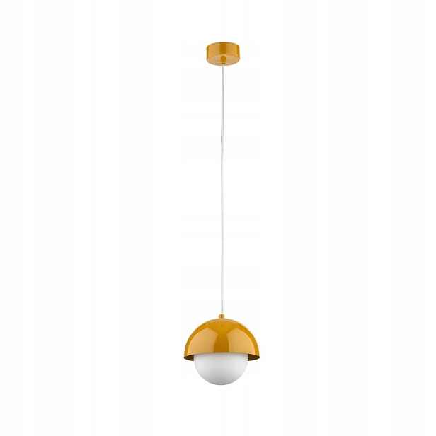 Dekorativní Závěsná Lampa Žlutá Kovová Bono 1XG9 150 CM Nad Stůl Tk Lighting