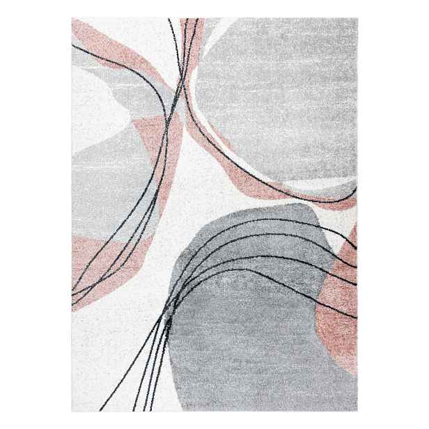 Kusový koberec Fusion 5868 white/dark pink, 200x290, růžová, kancelář, Dywany Łuszczów