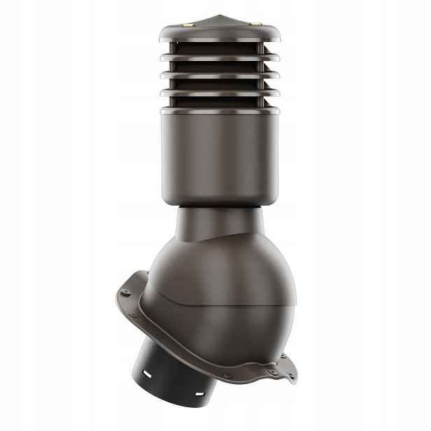 Větrací komín Smartline profil F fi 125 mm, zateplený, tmavě hnědý