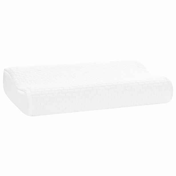 vidaXL Spací polštář 50 x 30 x 10,5 cm Střední Paměťová pěna Bílá