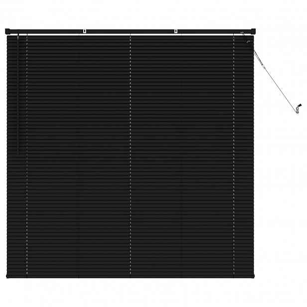 vidaXL Venet školní žaluzie Černý 150 x 150 cm 25 mm PVC