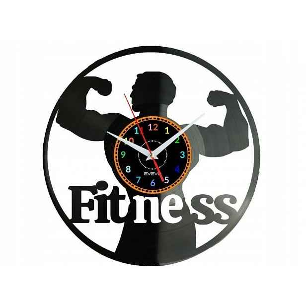 Fitness Dárek Originální dekorace do domu Hodiny z vinylové desky
